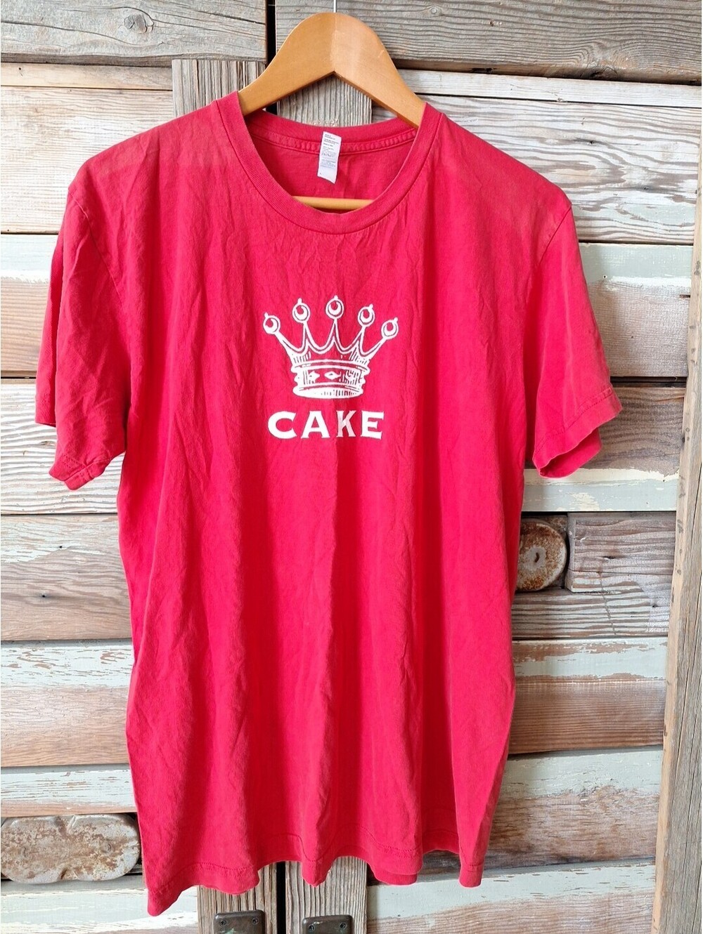 vtg y2k CAKE band king crown t-shirt LARGE 90s alt rock tee american apparel